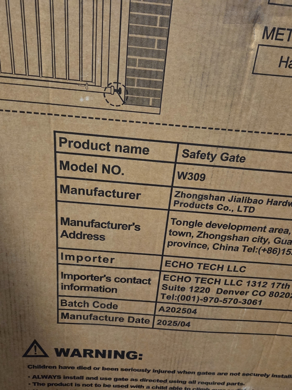 White Pressure-Mount Safety Baby Gate 30 Inches High - Picture 2 of 2